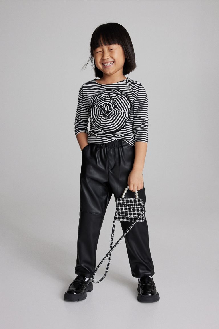 Coated Pants - Black - Kids | H&M US | H&M (US + CA)