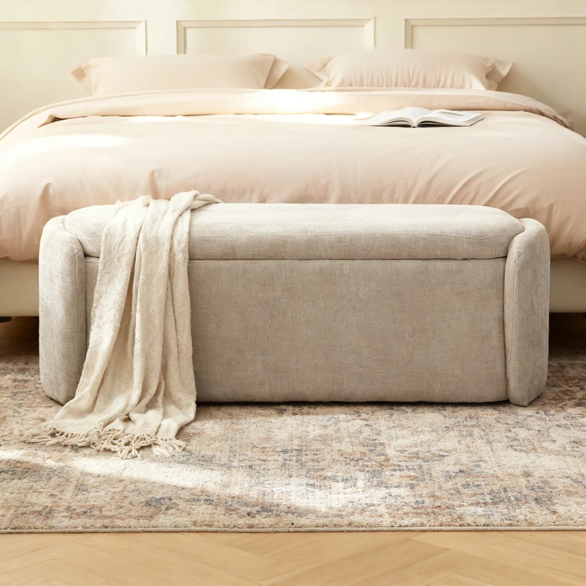 Stana Upholstered Storage Ottoman Bench with Large Hidden Storage | Wayfair North America