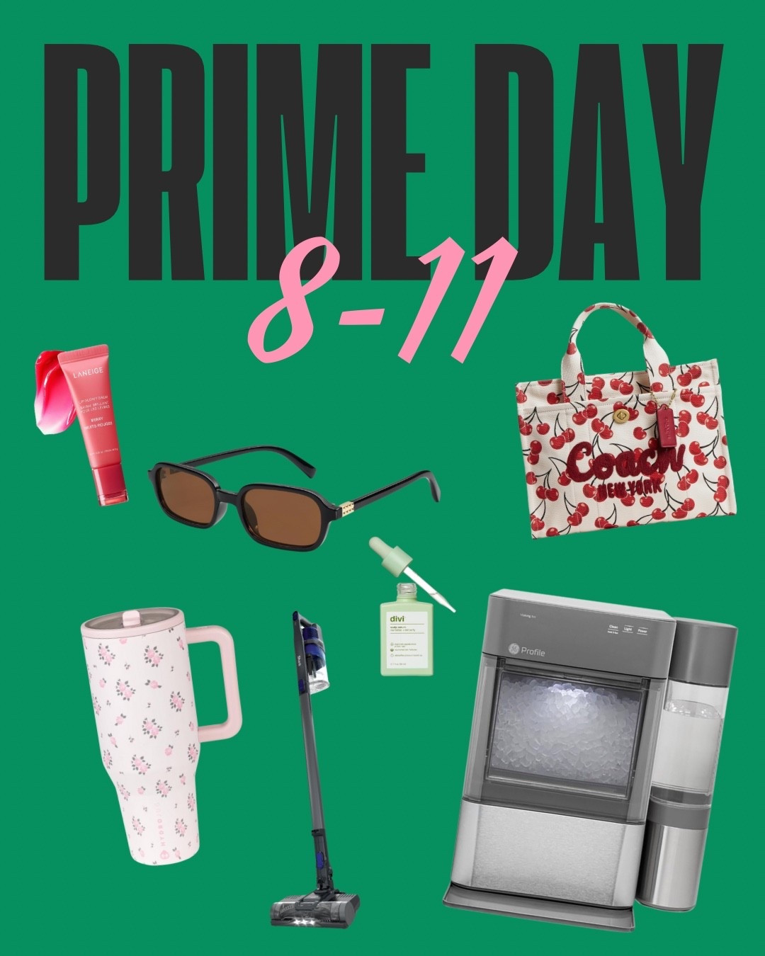 ✨ PRIME DAY DEALS YOU NEED ✨ I rounded up my top Amazon Prime Day picks happening July 8-11, and these are all items I personally love or have in my cart! From the viral GE nugget ice maker to the cutest floral Hydrojug, bestselling Divi scalp serum, Laneige lip treatment, and that cherry Coach tote 😍 Plus major markdowns on home must-haves like vacuums, sunnies & more!

🛍️ Tap to shop my Prime Day favorites before the deals disappear! #PrimeDay2025 #AmazonFinds #LTKDeal #LTKPrimeDay #LTKUnder100 #LTKBeauty #LTKHome #LTKSaleAlert #AmazonMustHaves #PrimeDayPicks #LTKBackToSchool