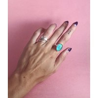 Large Oval Mood Ring | Sterling Silver | Etsy (US)