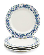Set Of 4 8in Fine Porcelain Lace Rim Plates | Kitchen & Dining Room | Marshalls | Marshalls
