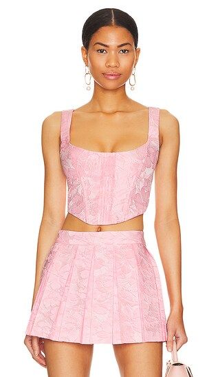 For Love & Lemons Adelaide Mini Skirt in Pink | Revolve Clothing (Global)