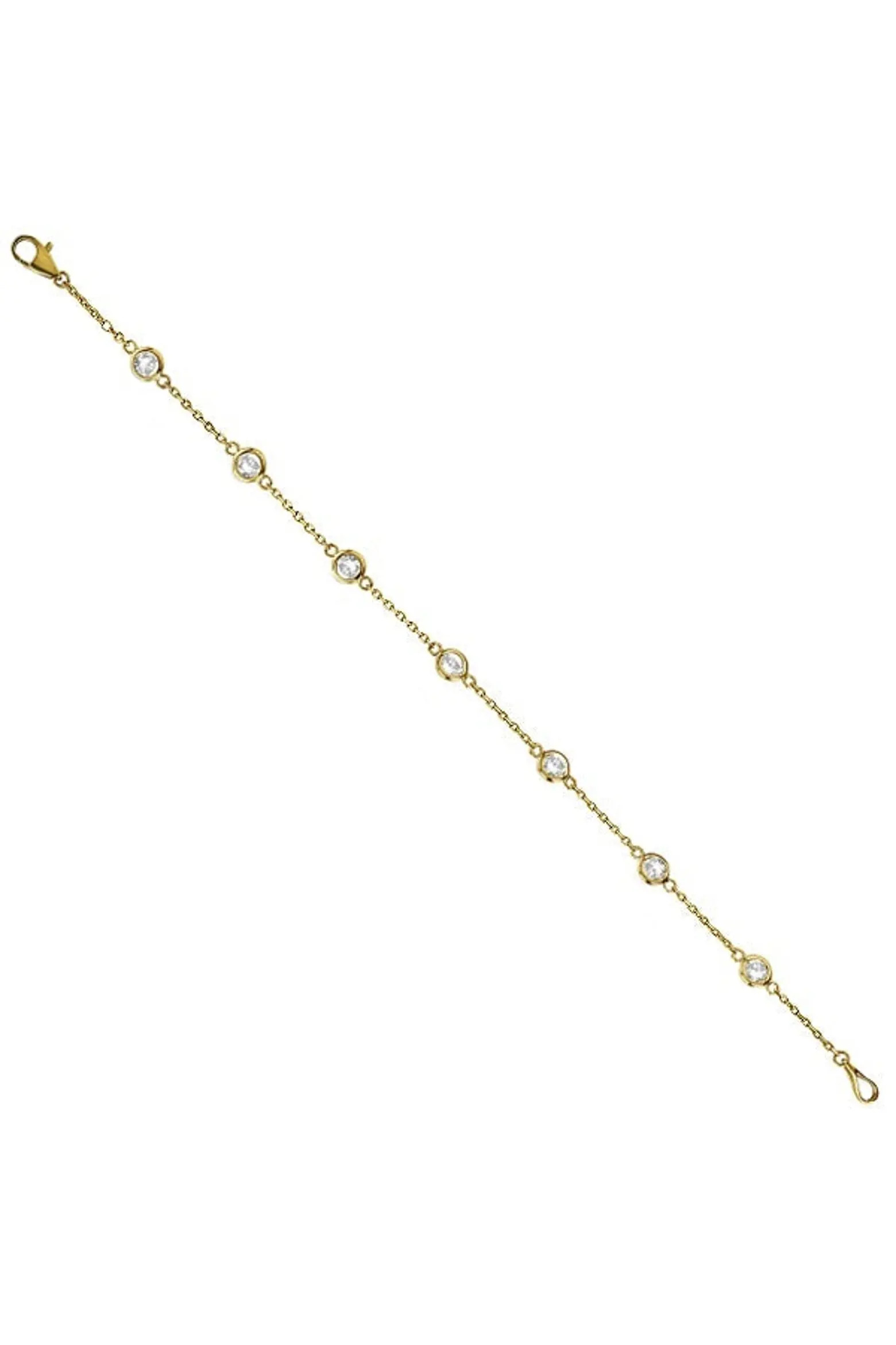 Lab Diamond Anklet Bracelet Bezel Set 14K (Women) | Nordstrom | Nordstrom