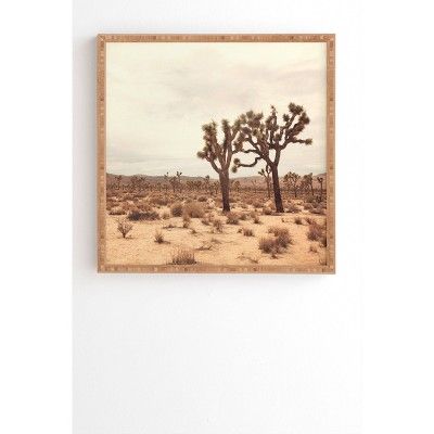 12" x 12" Catherine McDonald California Joshua Trees Framed Wall Art - Deny Designs | Target
