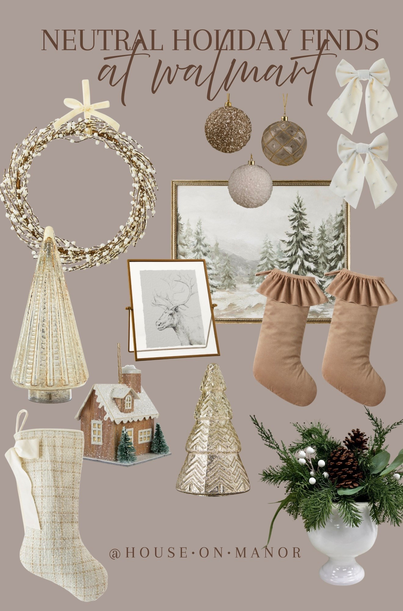 Neutral themed holiday finds at Walmart🤎

#LTKHome #LTKStyleTip #LTKHoliday