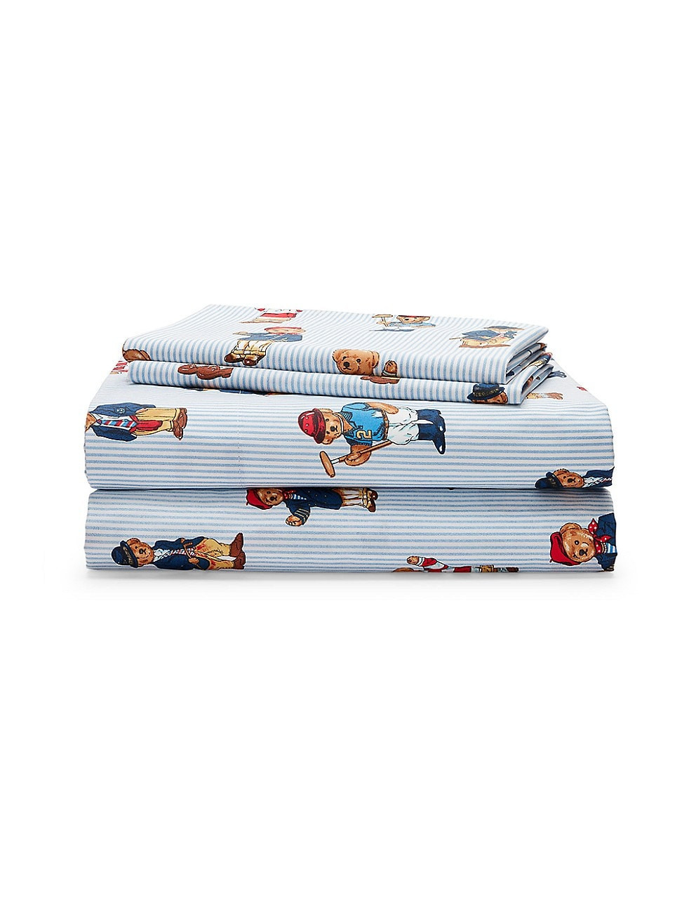 Teddy Bear Stripe 4-Piece Sheeting Set - Blue - Size Queen | Saks Fifth Avenue