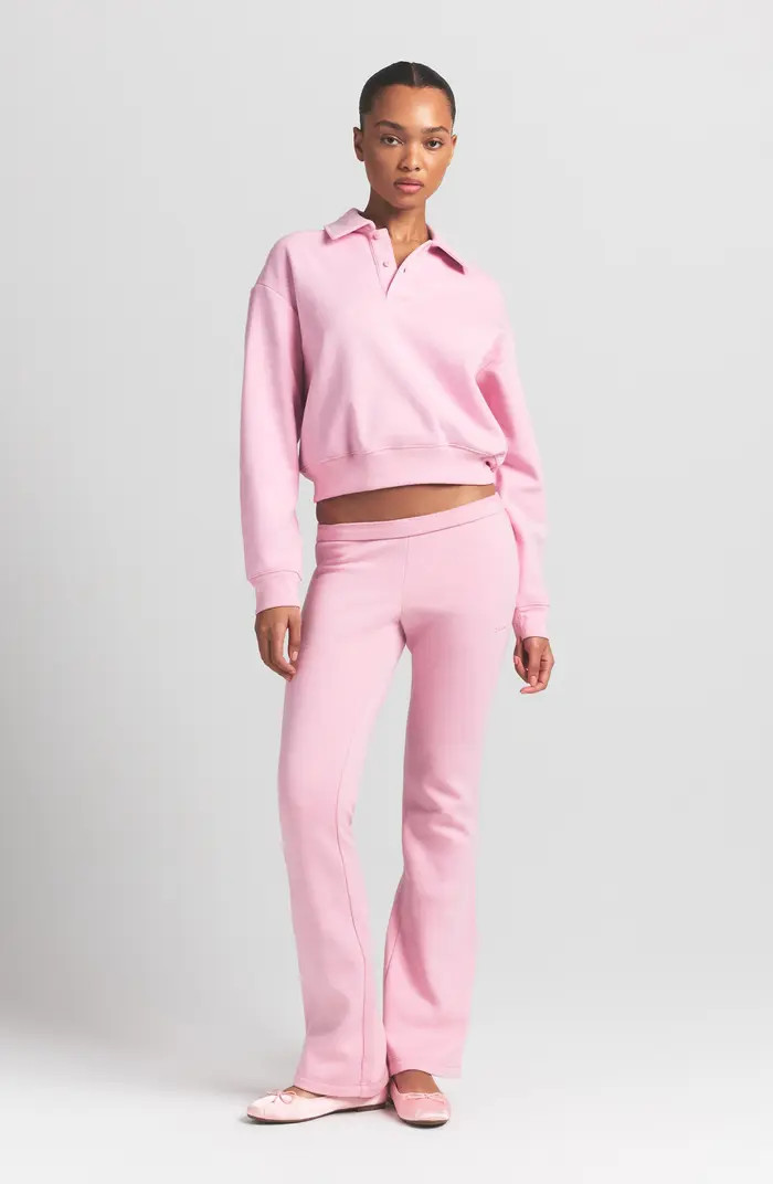 Cotton Fleece Blend Polo Sweatshirt | Nordstrom