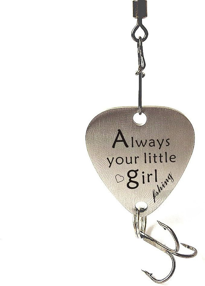 DJwindy Father of The Bride Wedding Gift Stainless Steel Fishing Lure with Sweet Words Always You... | Amazon (US)