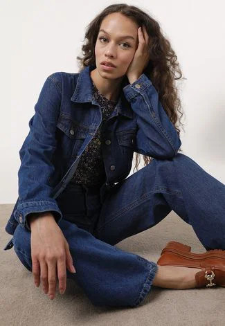 Jaqueta Jeans FiveBlu Bolsos Azul | Dafiti (BR)