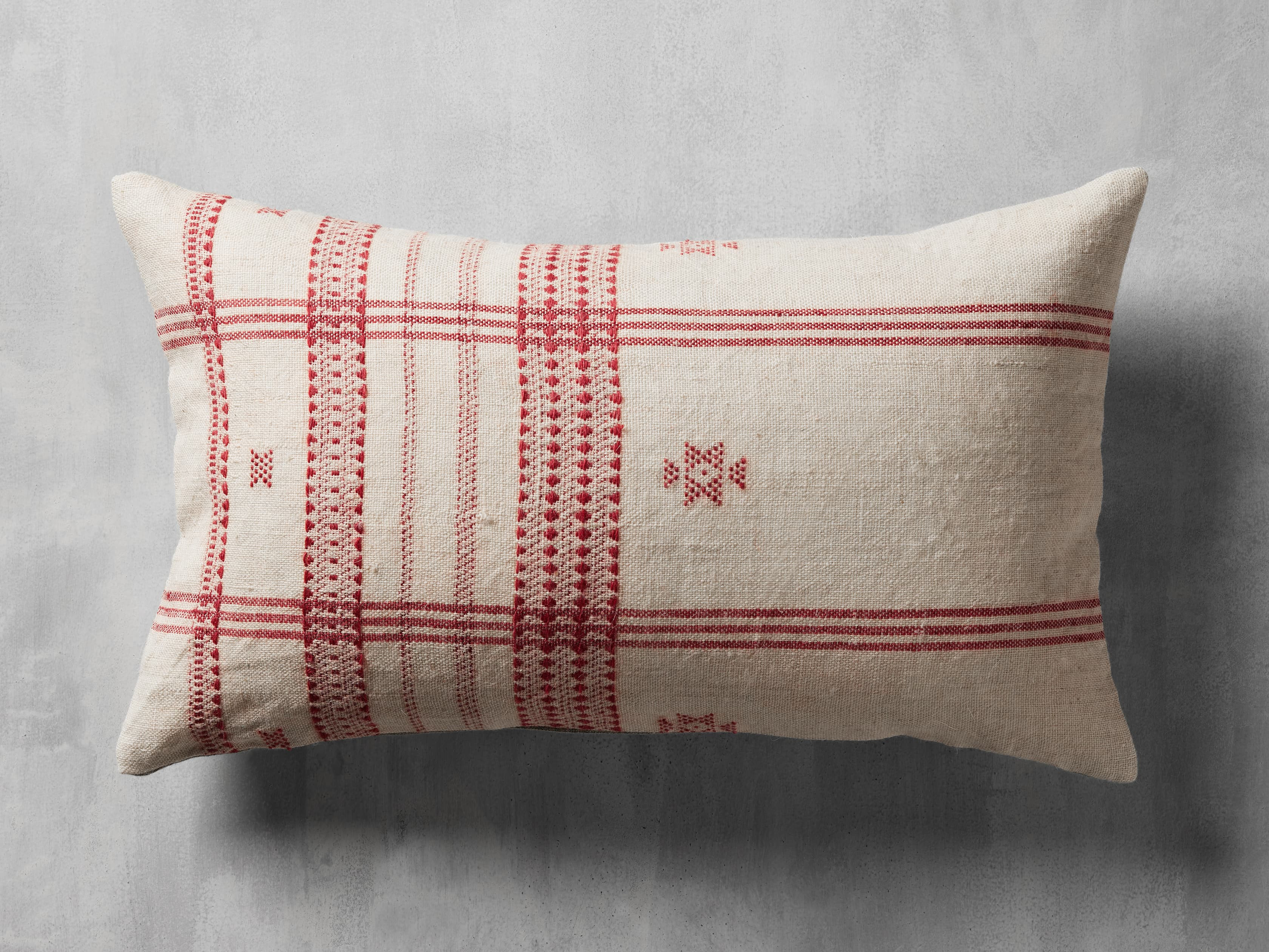 Geo Lumbar Pillow Cover in Ivory | Arhaus