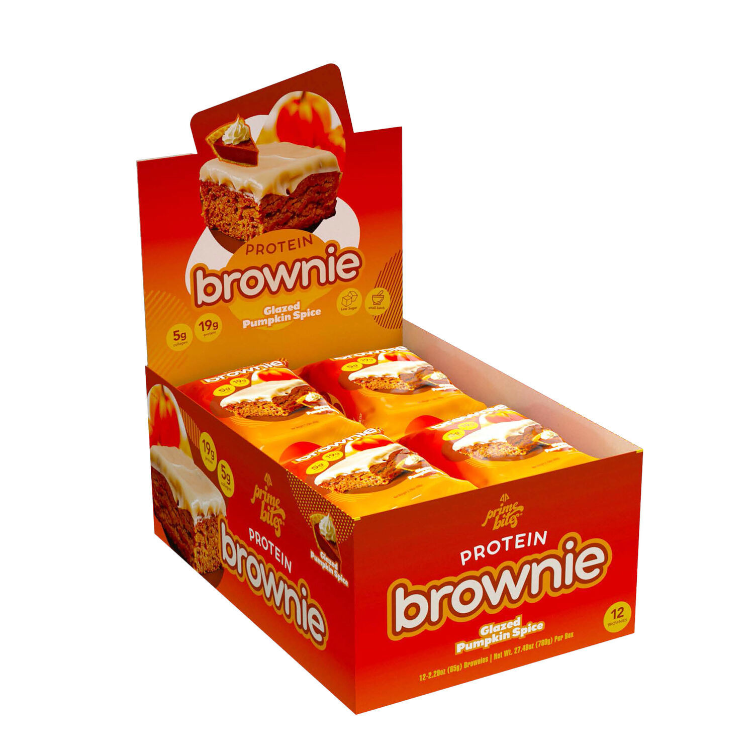 Alpha Prime Protein Brownie - Glazed Pumpkin Spice (12 Brownies) | GNC