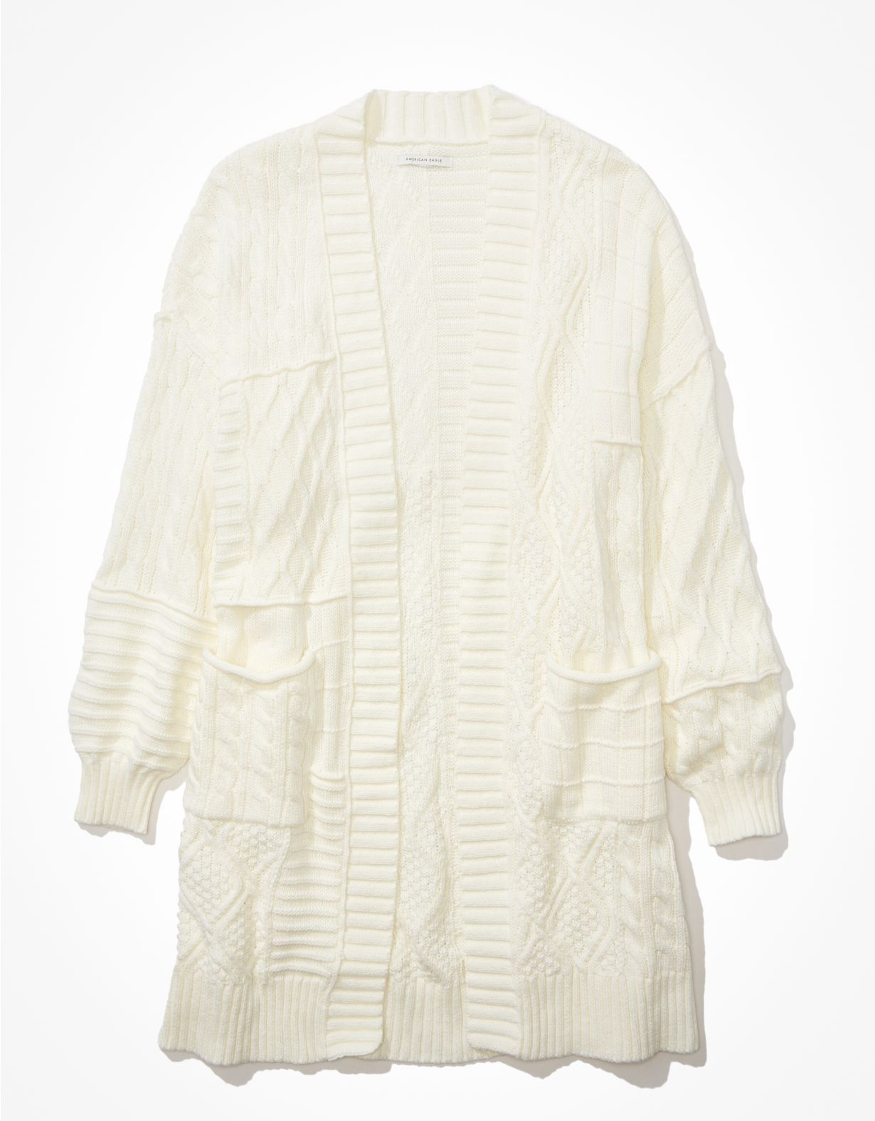 AE Oversized Patchwork Cardigan | American Eagle Outfitters (US & CA)