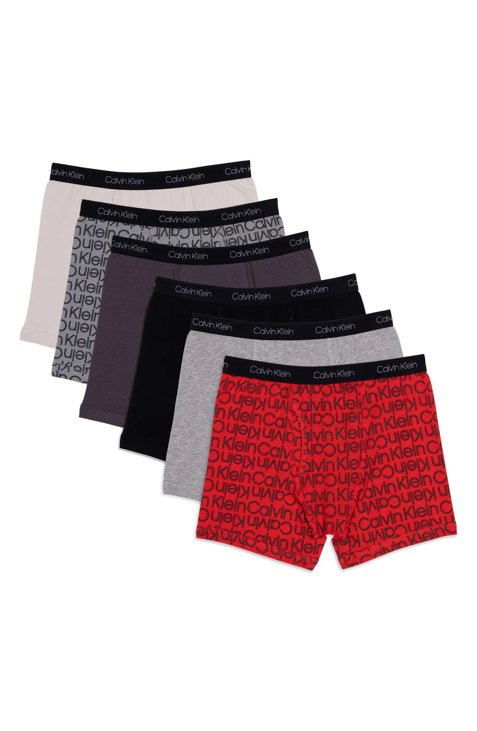 Calvin Klein Kids' Assorted 6-Pack Boxer Briefs | Nordstrom | Nordstrom