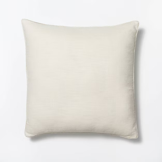 Chambray Throw Pillow with Lace Trim - Threshold™ designed with Studio McGee | Target
