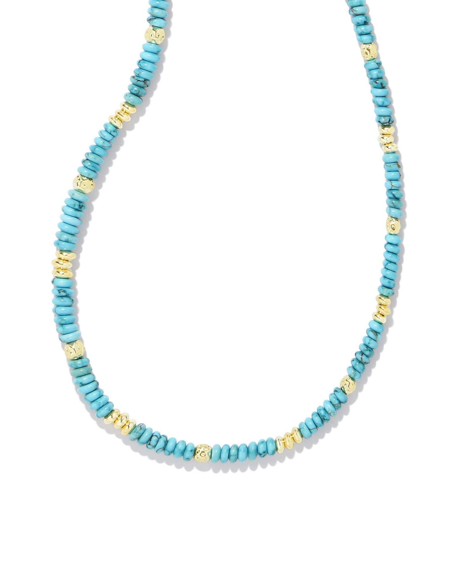 Deliah Gold Strand Necklace in Variegated Turquoise Magnesite | Kendra Scott