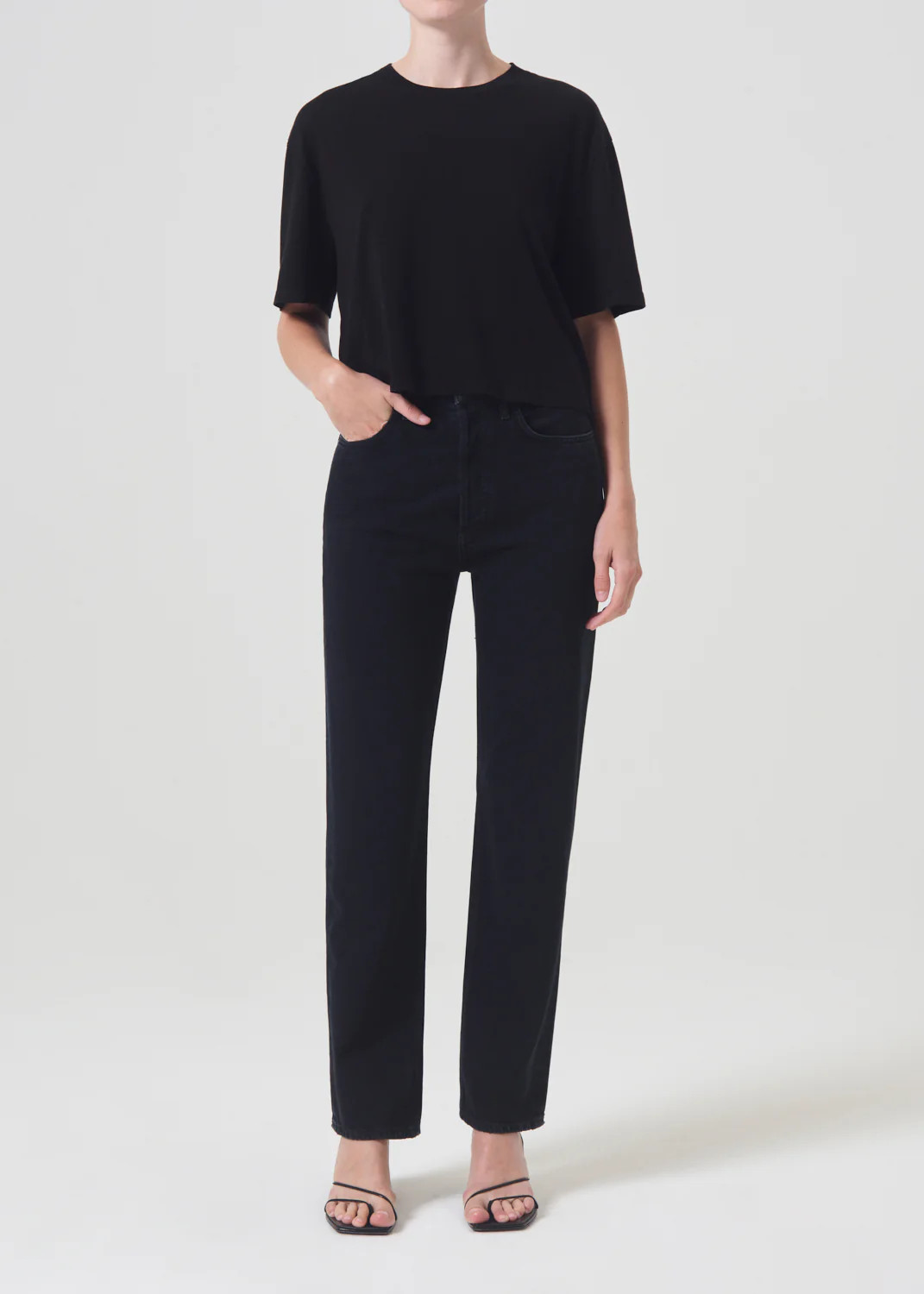 90's Pinch Waist High Rise Straight in Crushed | AGOLDE