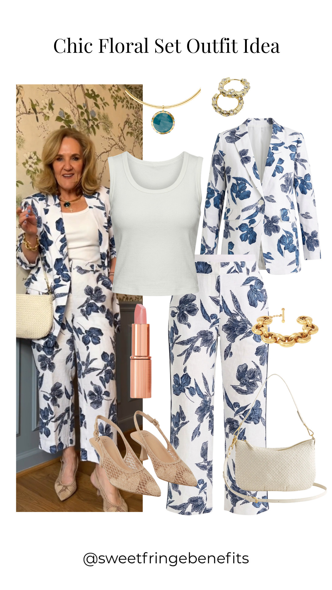 A floral matching set + simple tank = polished, effortless, and ready in minutes. Wear it together or mix and match for more looks.

Everything linked for you🫶🏻 

 #LTKootd #LTKSeasonal #LTKOver40