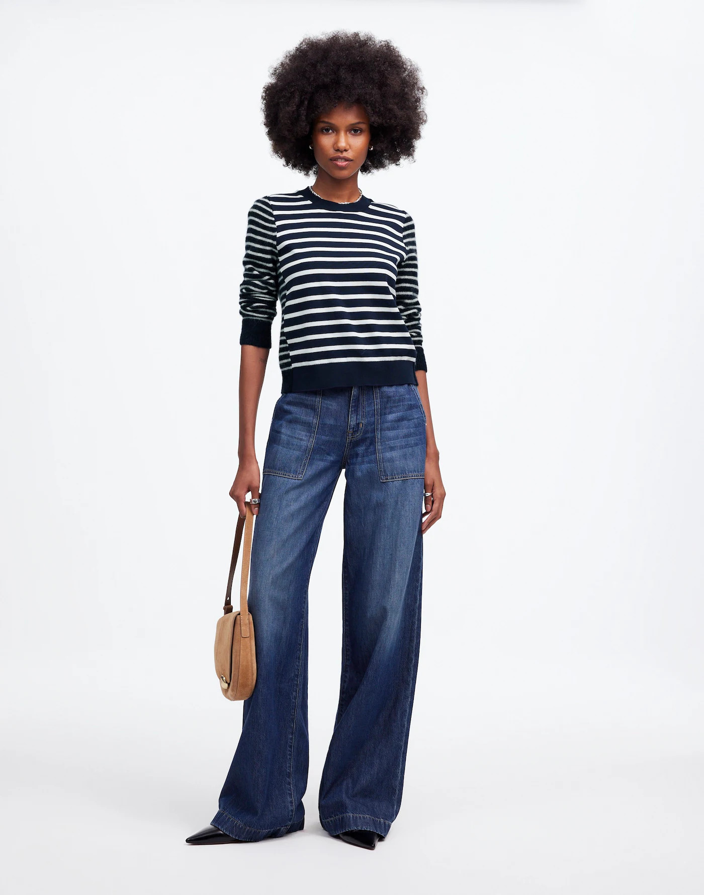 Mixed-Yarn Striped Sweater | Madewell | Madewell