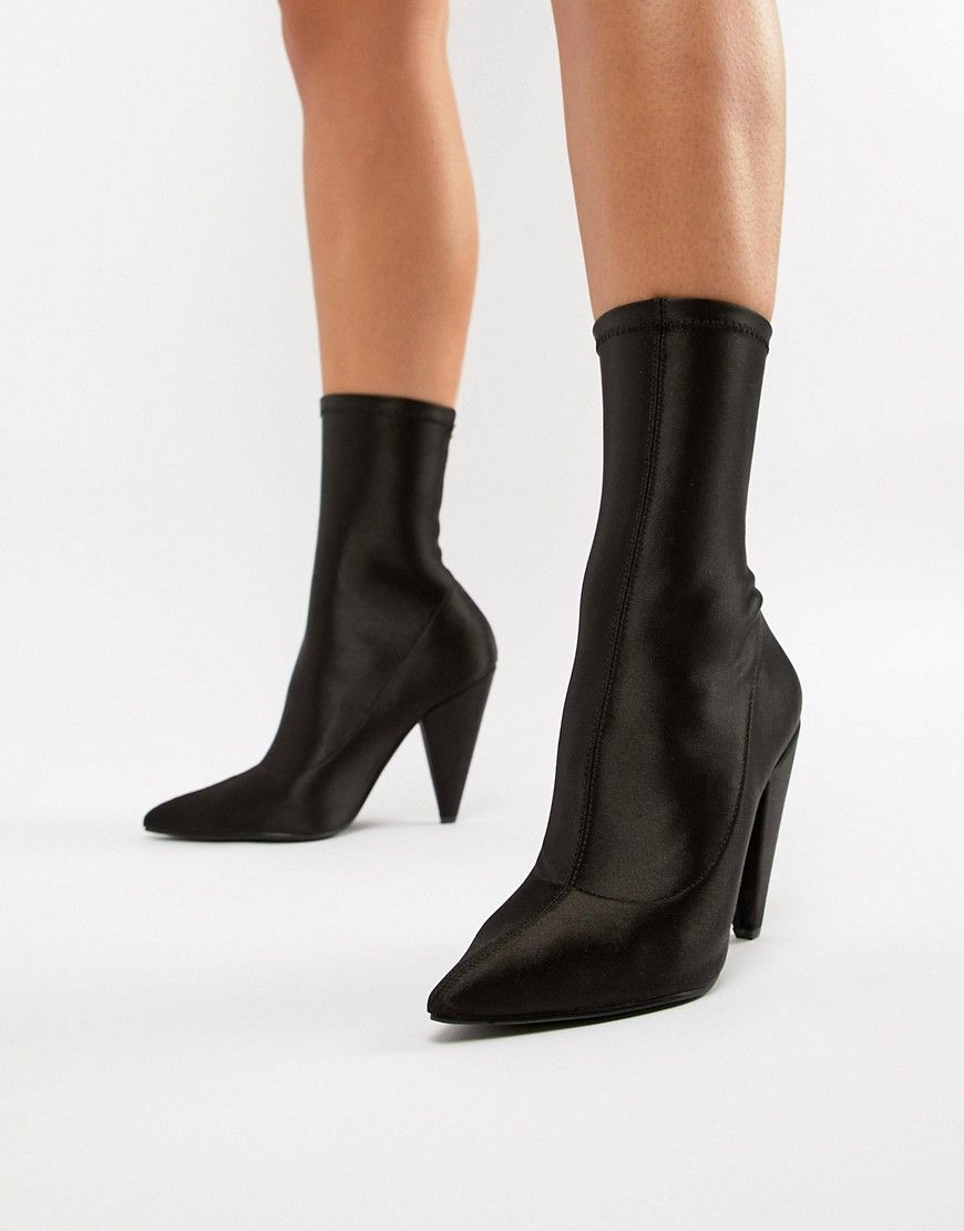 ASOS DESIGN Elope Pointed Sock Boots - Black | ASOS UK