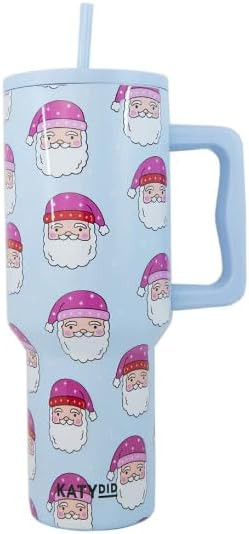 KATYDID Stainless Steel Large Capacity 38 oz. Vacuum Insulated Cup Printed Tumbler With Handle, P... | Amazon (US)