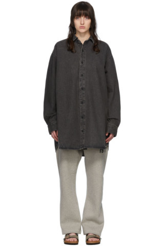 Black Denim Shirt | SSENSE