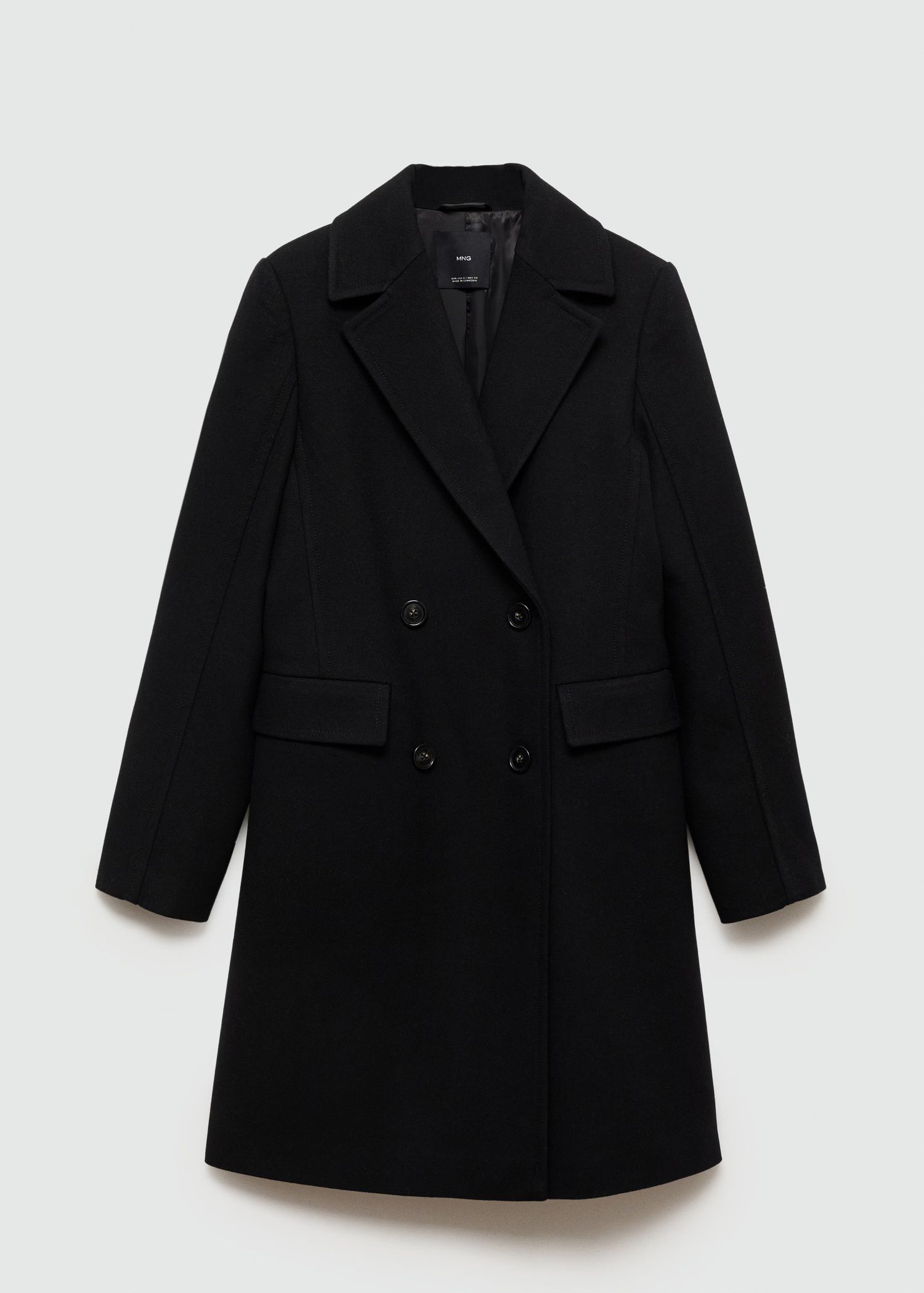 Double-breasted wool coat | MANGO (US)