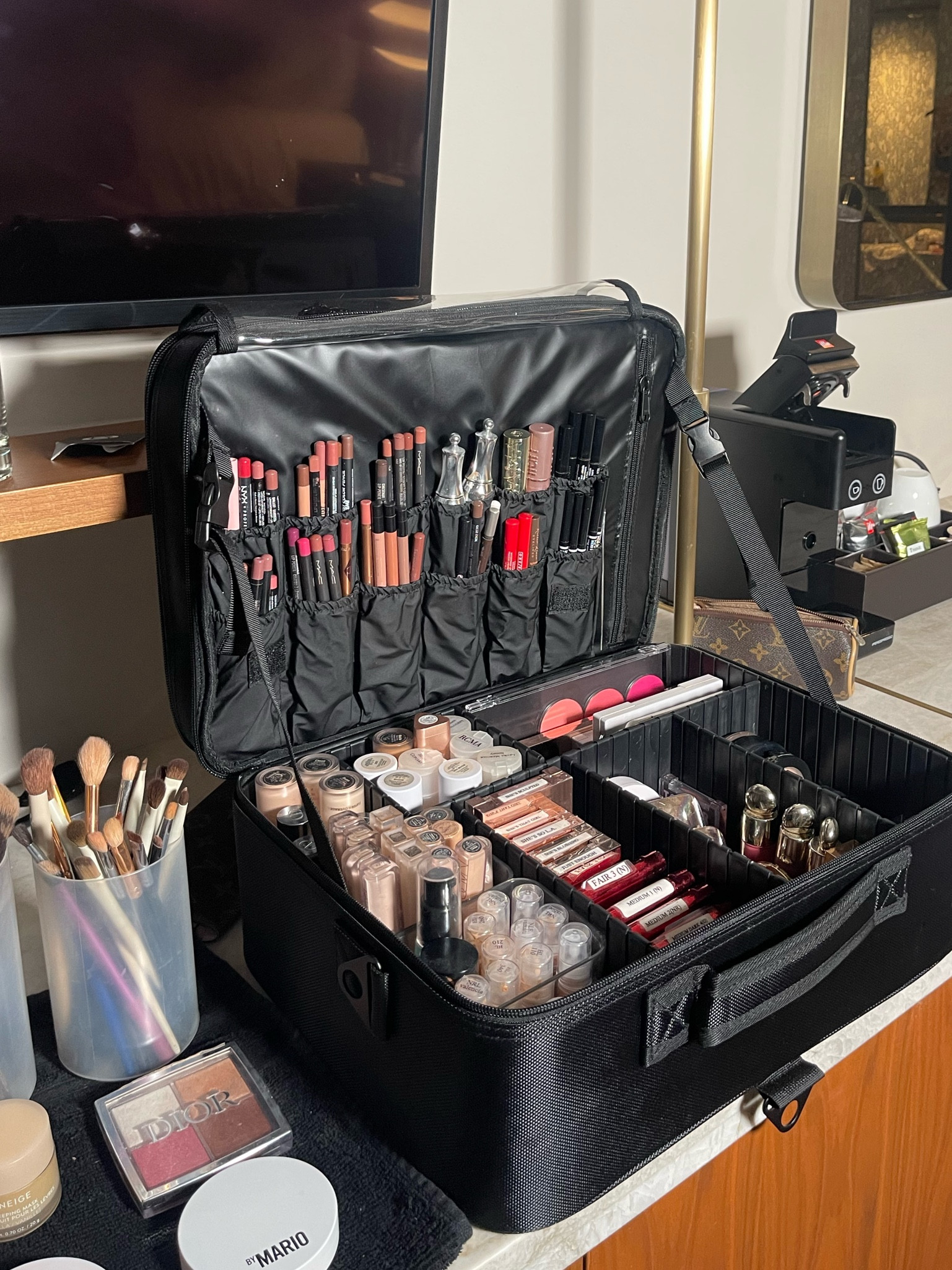 My makeup case that I love because of the plastic dividers makes it easier to clean💫

#LTKBeauty #LTKGiftGuide