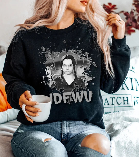 Wednesday Addams Sweatshirt, Adams Family Sweatshirt, Halloween Sweatshirt, Funny Womens Shirt | Etsy (US)