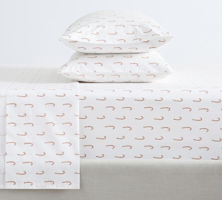 Candy Cane Organic Cotton Sheet Set | Pottery Barn (US)