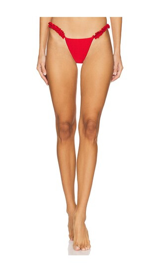 Ruffled Heart Bikini Bottom in Red | Revolve Clothing (Global)