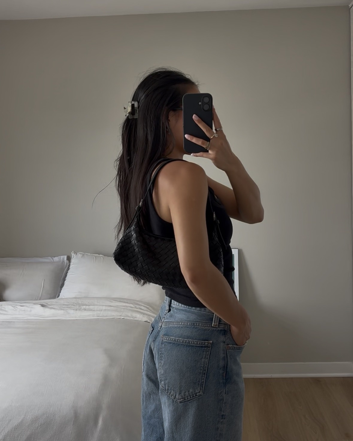 Casual baggy jeans outfit