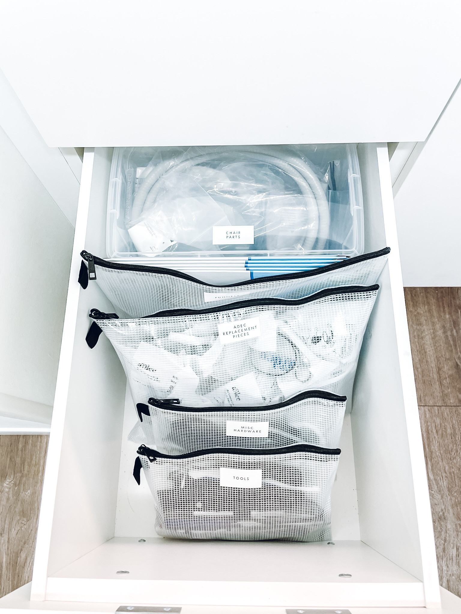 Dental office organization✨ The Container Store Letter-Size Vinyl & Mesh Pouch Black. The Container Store Legal-Size Vinyl & Mesh Pouch Black. Amazon Brother P-Touch Cube Plus.