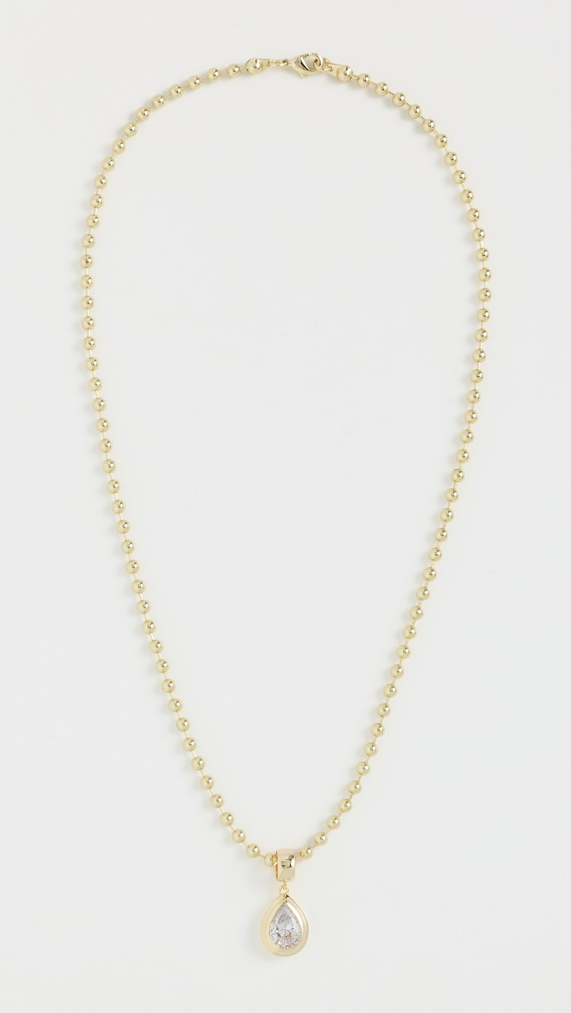 Pear Bezel Pendant Necklace | Shopbop