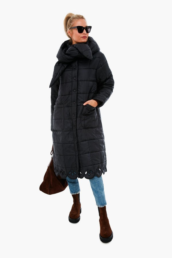 Black Wren Quilted Long Sleeve Coat | Tuckernuck (US)