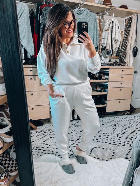 Walmart loungewear- matching set wearing an Xl in this scuba material cozy lounge set #LTKCyberweek - outfit inspo- cozy outfit- lazy day outfit- matching set- loungewear- Walmart- 

#LTKCyberweek #LTKSeasonal #LTKHoliday