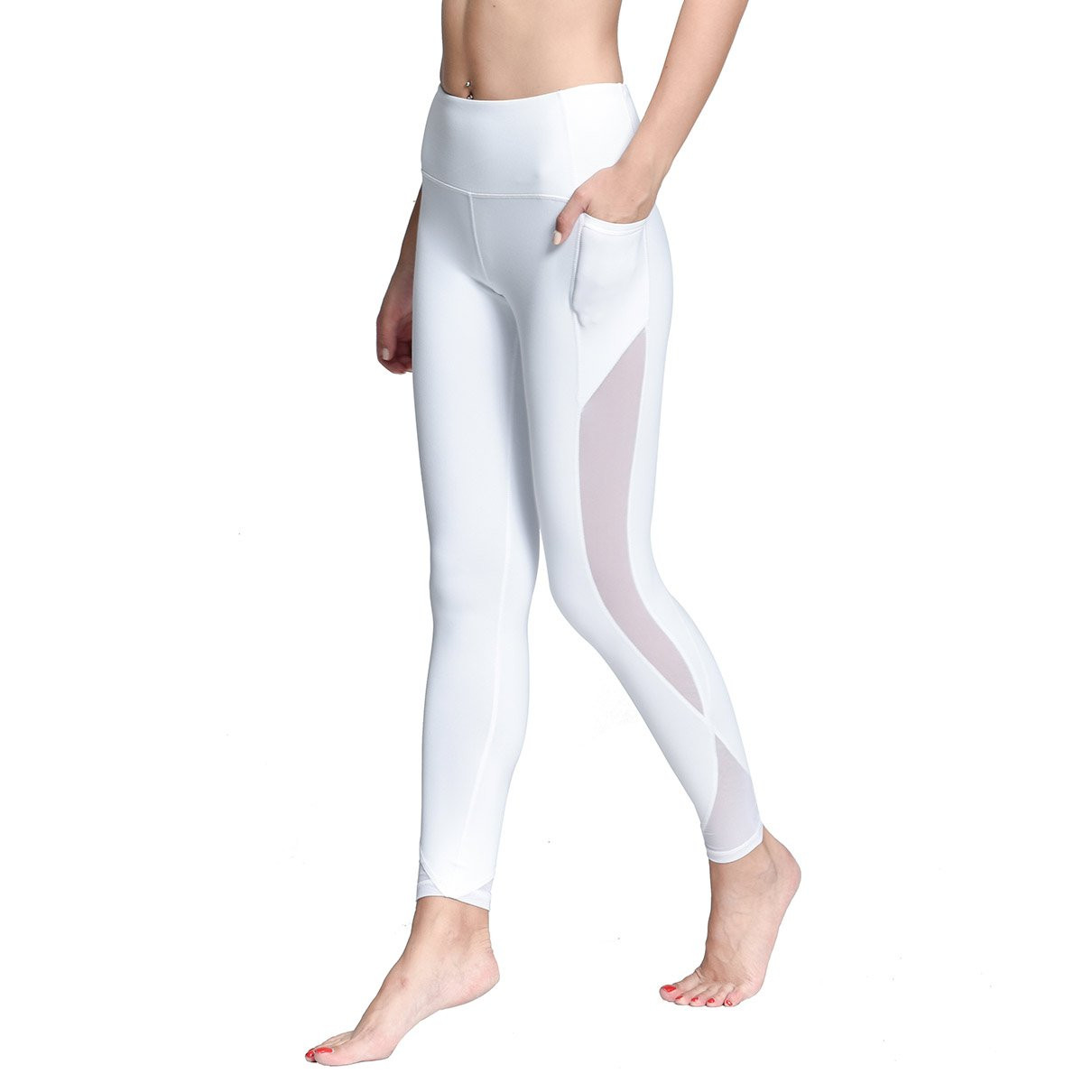 ONGASOFT Yoga Pants for Women Fitness Mesh Workout Legging | Amazon (US)