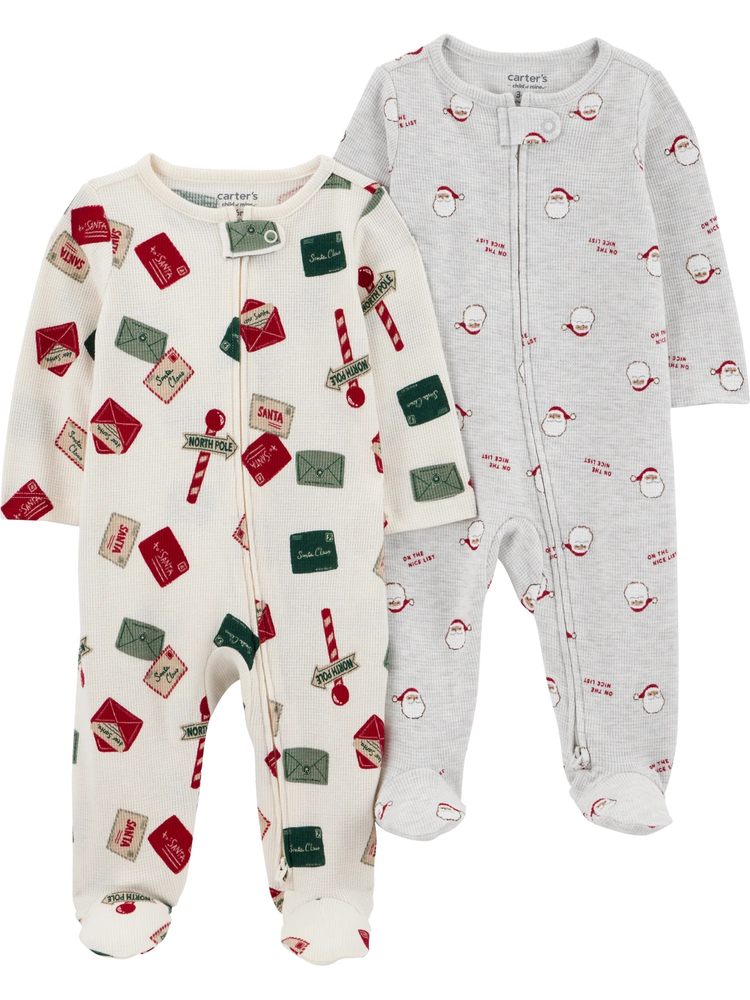 Carter's Child of Mine Baby Holiday Sleep N Play, 2-Pack, Sizes Preemie-6/9 Months | Walmart (US)