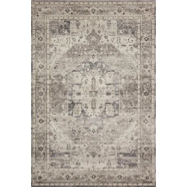 Hathaway Printed Steel Vintage Distressed Oriental Area Rug 2'-0" X 5'-0" | Wayfair Professional
