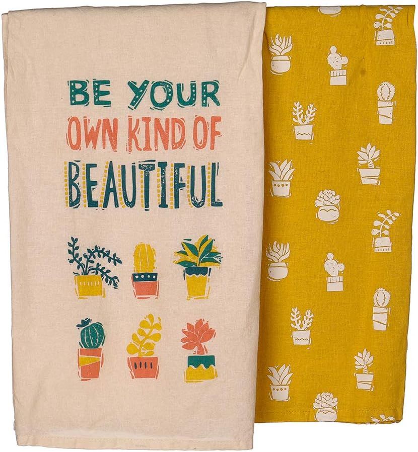 Primitives by Kathy Kitchen Dish Towel Set,  Be Your Own Kind Of Beautiful, Cactus-Patterned Towe... | Amazon (US)