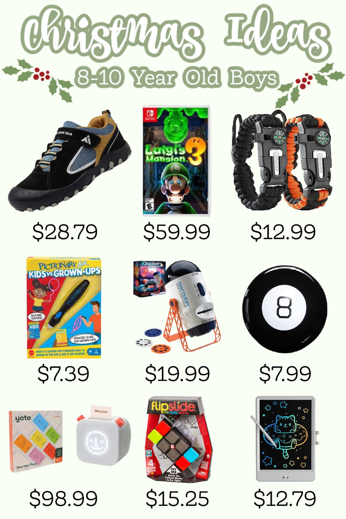 Christmas Gift Guide List for Boys ages 8-10. 

#LTKkids #LTKHoliday #LTKGiftGuide