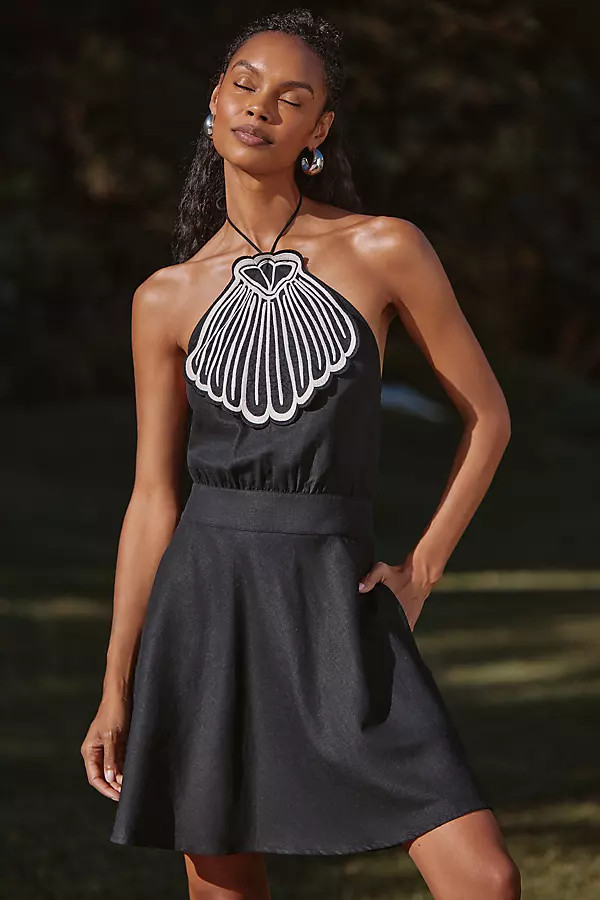 Farm Rio x Anthropologie Linen Blend Cover-Up Dress | Anthropologie (US)