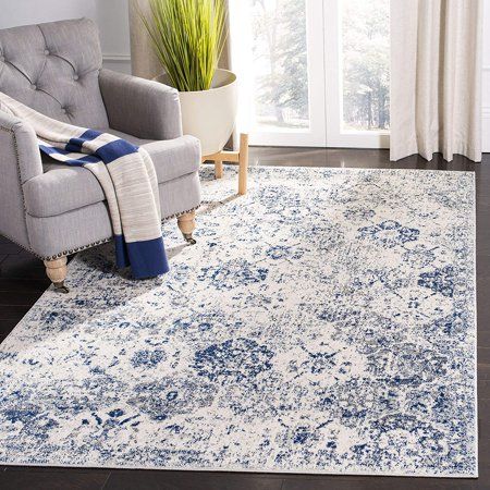 Safavieh Madison Collection MAD611C Bohemian Chic Vintage Distressed Area Rug, 5' 1"" x 7' 6"", Whit | Walmart (US)