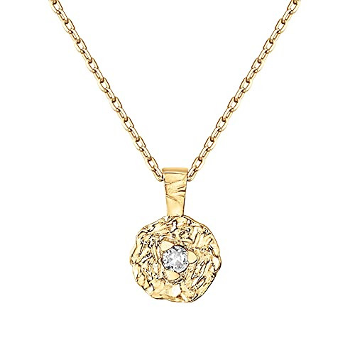PAVOI 14K Gold Plated Engraved Coin Pendant Necklaces for Women | Byzantine Coin Pendants | Bohem... | Amazon (US)
