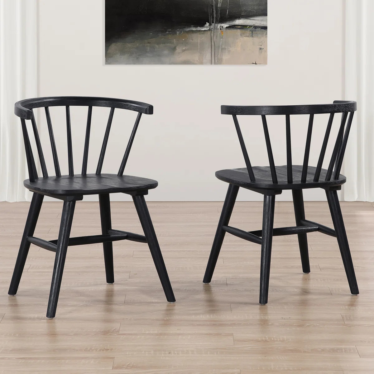 Meili Windsor Back Solid Wood Side Chair (Set of 2) | Wayfair North America