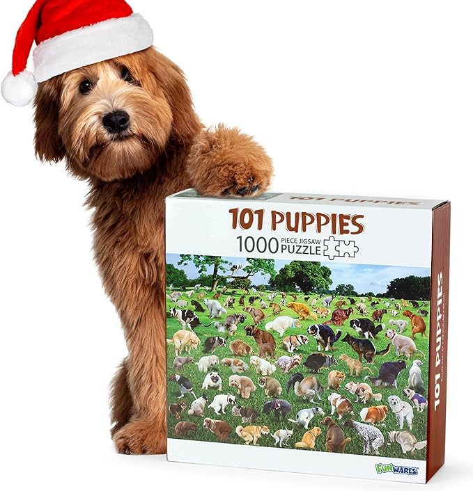 Funwares Original 101 Puppies Puzzle – 1000-Piece Hilarious Dog Jigsaw – Funny Gift for Dog L... | Amazon (US)