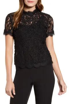 Lace Short Sleeve Blouse | Nordstrom
