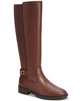 Women's Faith Knee High Lug Sole Riding Boots | Macy's