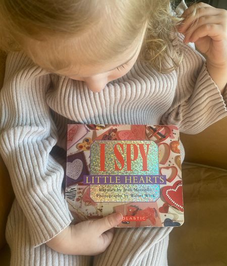 Grab this I spy hearts book for your Valentine basket! Coco loves this book and reads it over and over. Perfect for 1-3 years old. Baby book, toddler book, preschool book, Kids Valentine Baskett

#LTKSeasonal #LTKkids #LTKbaby