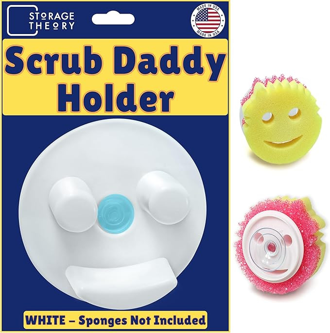 Scrub Daddy Sponge Holder - Stop Soggy Sponges, Daddy Caddy with Suction Cup for Kitchen Sink, Ba... | Amazon (US)