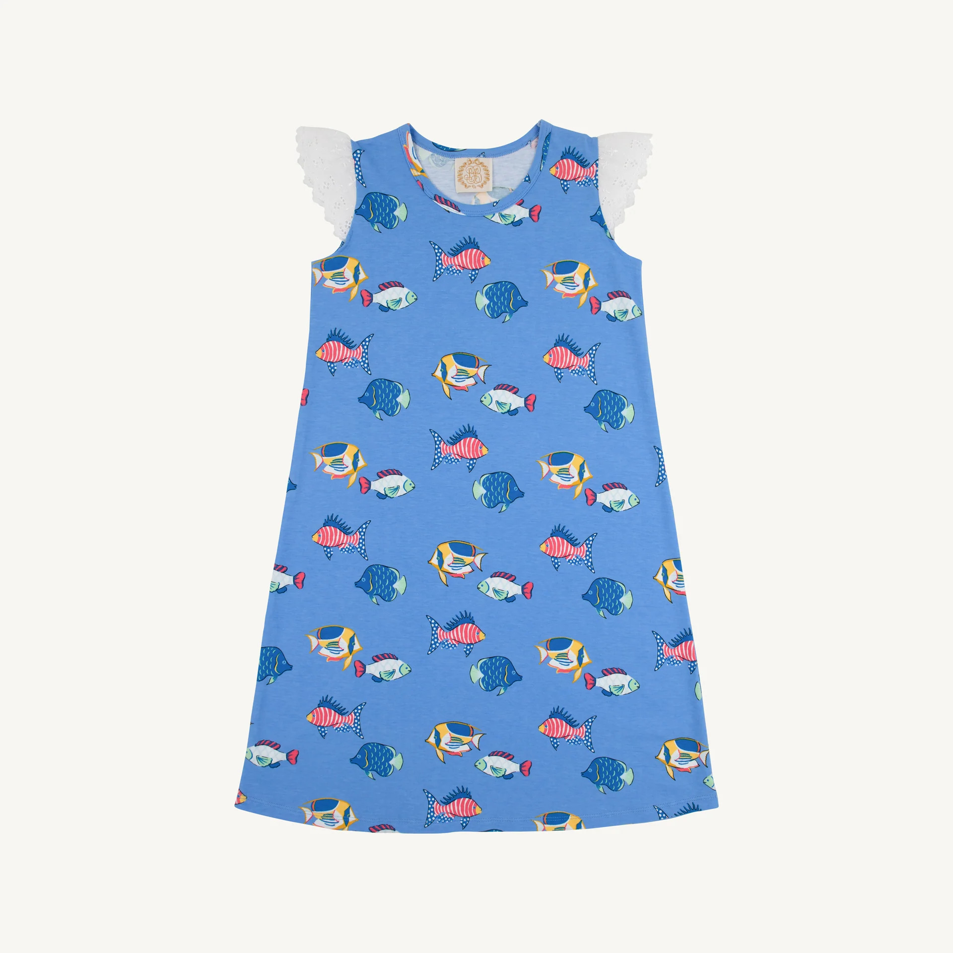 Sleeveless Polly Play Dress - Here Fishy Fishy with Worth Avenue White | The Beaufort Bonnet Company